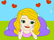 لعبة تلوين الأميرة صوفيا Coloring Princess Sofia Hearts فلاش اونلاين